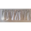 Ivory and Gray Stripe Valance Curtain, Ticking Gray and Ivory