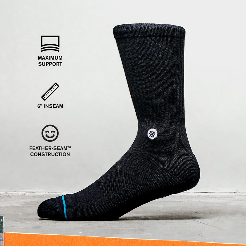 [STANCE] Men's Socks POKA - Washed Black_L (10.0 - 11.4