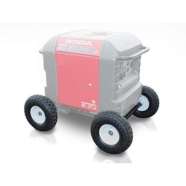 All Terrain Wheel Kit - fits Honda EU3000is Generator, Solid Never Flat Tires (White Wheels)