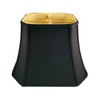 Royal Designs Rectangle Cut Corner Lamp Shade, Black, (6 x