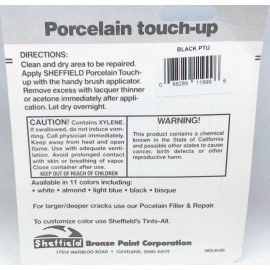 Sheffield Black Porcelain Surfaces Touch-Up Appliance Paint, Black 1999