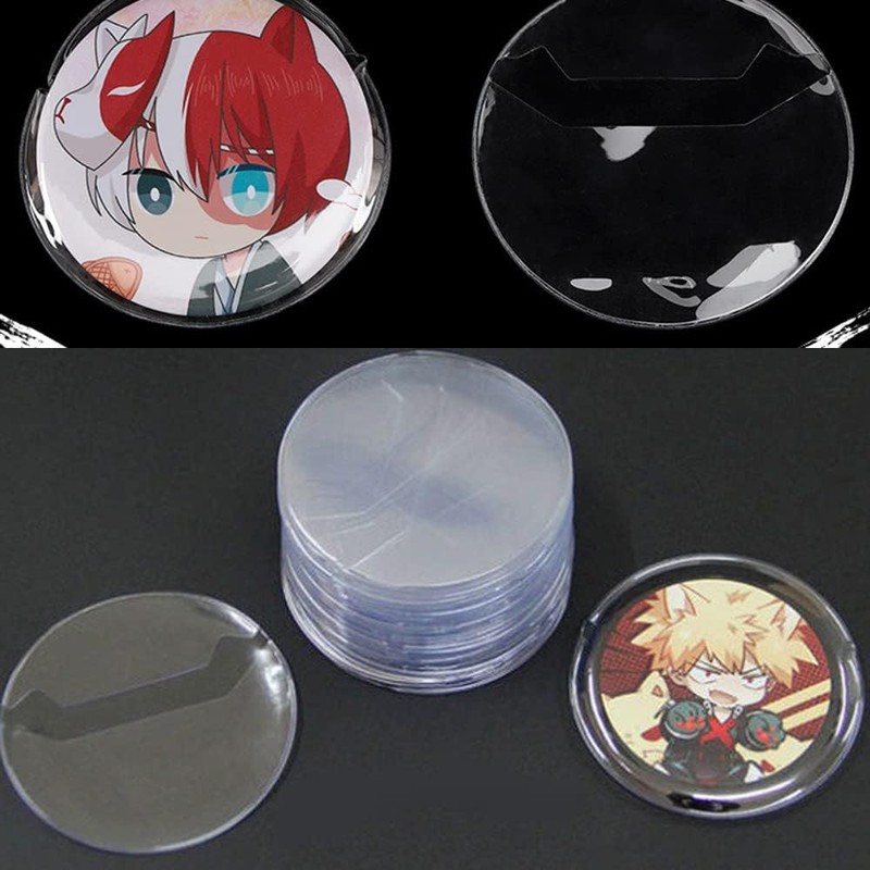 Samcos Can Badge Cover, Protective Cover, 20 Pieces, Set of