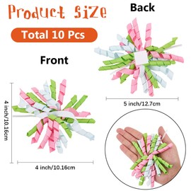 GORGECRAFT 10Pcs Curly Bows 10cm Self Adhesive Colorful Curly Ribbon Gift Bows Wrapping Twist Tie Present Grosgrain Ribbons Decorations for Packaging Gifts Bags Wedding Christmas Accessory