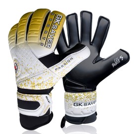 GK Saver Football Goalkeeper Gloves Passion Beast Pro Professional Anti Slip Grip Palm Soccer Goalie Gloves. (Passion Beast Pro 5, SIZE 9)