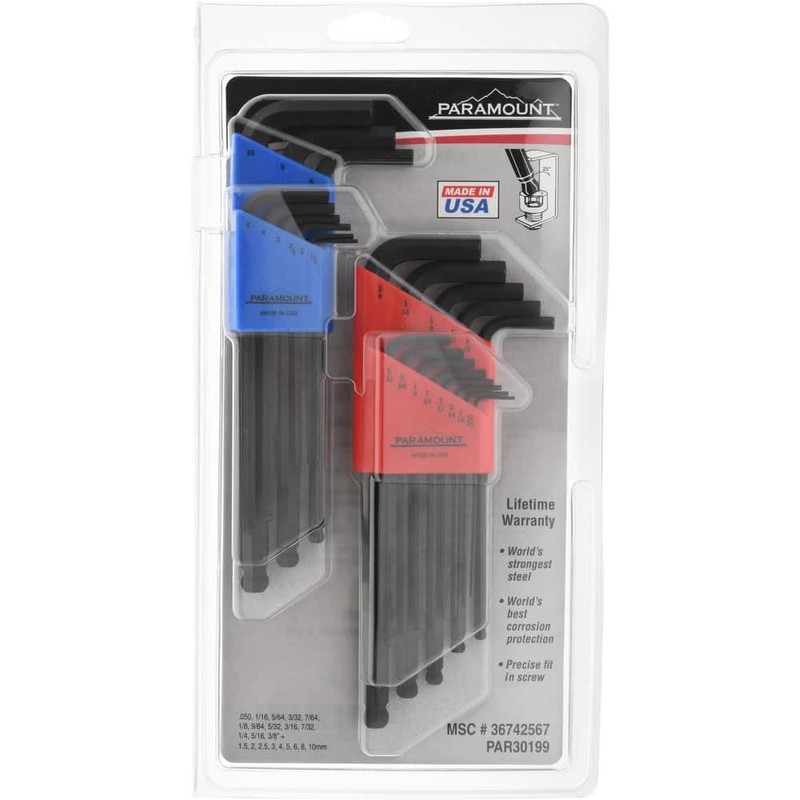 Paramount 22 Piece Long Arm Inch & Metric Hex Key