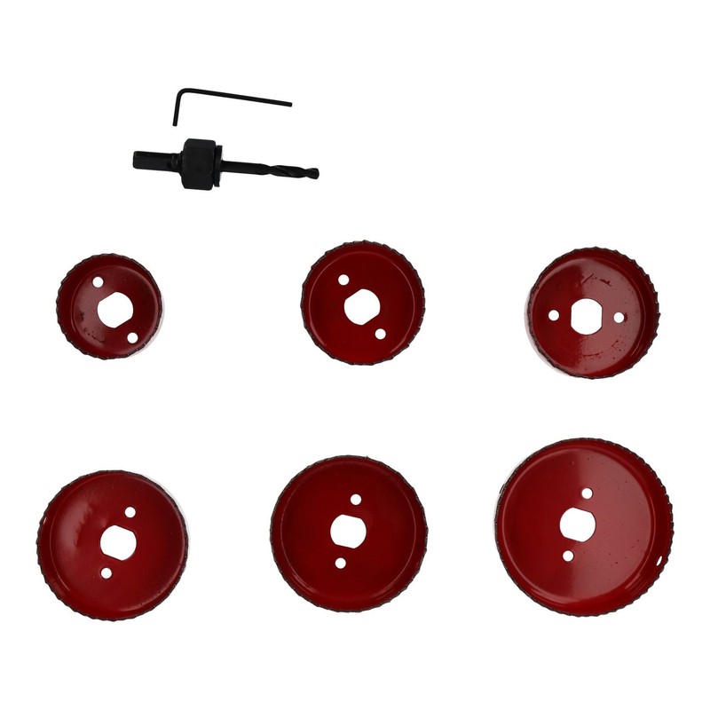8pc Down Light Installers Kit Hole Cutter Saw Drill Arbor