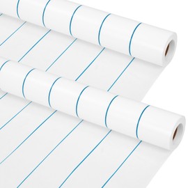 Kolldenn 2 Rolls Lined Fabric Bulletin Board Roll 4 x 12 ft Extra Large Non Woven Craft Waterproof Roll Fade Resistant Fabric Roll for DIY Craft Drawing Painting Classroom Decor