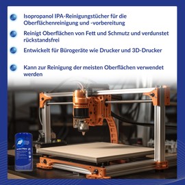 AF Isoclene Wipes; wiederverschließbare Dose mit 100 mit Isopropanol getränkten Reinigungstüchern