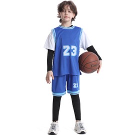 Roadbox Kid's Thermal Underwear Sets - Fleece Lined Base Layer Top & Long Johns Soft Underwears for Cycling Black