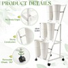 2 Pack Flower Display Stand with 12 Buckets, Wheels &