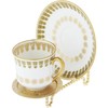 Bard's Ornate Twisted Shiny Gold-toned Cup and Saucer Stand, 3"