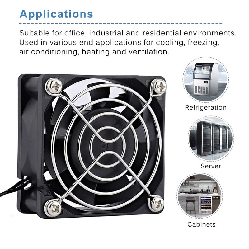 GDSTIME EC Cooling Fan 60mm x 60mm x 25mm AC