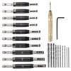 sourcing map 22pcs Self Centering Drill Bit Set 5/64" -