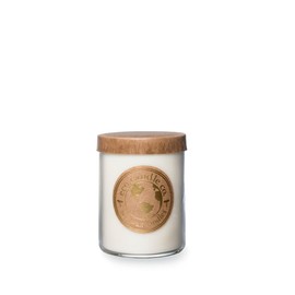 Eco Candle Co. Recycled Candle, Sanctuary, 18 oz. Double Wick - Scents of Black Orchid, Ginger, Cardamom, Lily, Leather, Amber, & Kyara - 100% Soy Wax, No Lead, Kraft Paper Label & Lid, Hand Made