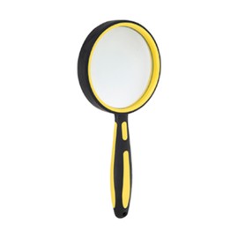 ELTVISII 10X Magnifying Glass for Reading 100mm Large Handheld Portable Book Magnifier for Kids Seniors, Loupe for Close Work, Classroom, Hobby Observation (Yellow)