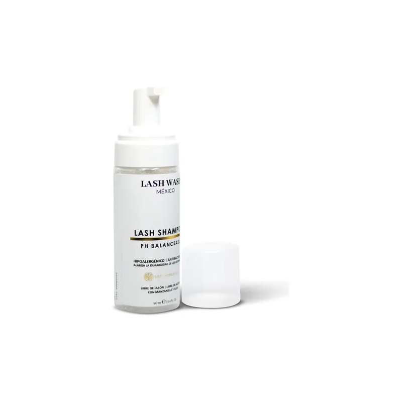 Lash Shampoo 160ml Hipoalergénico Con Aloe Limpieza Pestañas