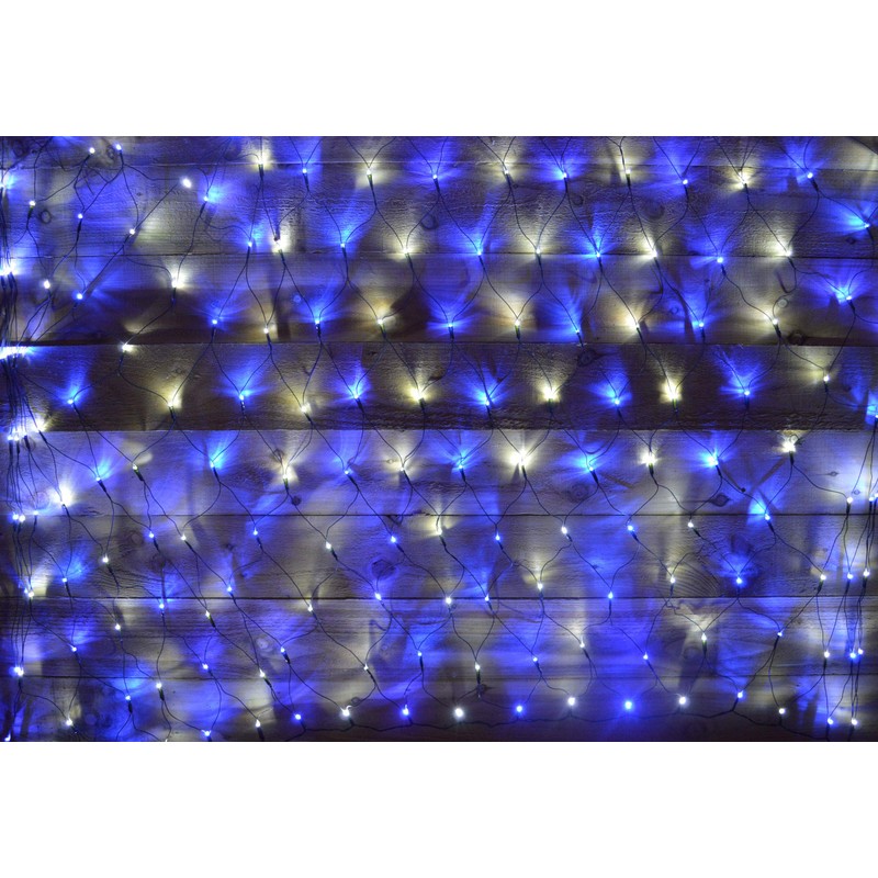 Premier Housewares 180 Net LED Light - Blue/White