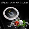 JUSTTOP 2PCS Car Bling Crystal Rhinestone Engine Start Ring Decals,