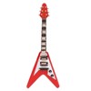 Red Miniature Electric Guitar Replica Wooden Mini Musical Instrument Model