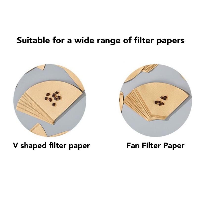 Dustproof Filter Holder Fan Shaped Coffee Filter Storage Holder Solid