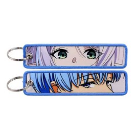 Pinstant Frieren Beyond Journey's End Anime Manga Himmel Keychain Key Tag Chain Fob Ring, Mixed, 5.1 inches long