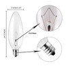 LinMiFo 12-Pack 60W 110V Incandescent Candle Light Bulbs Dimmable Chandelier