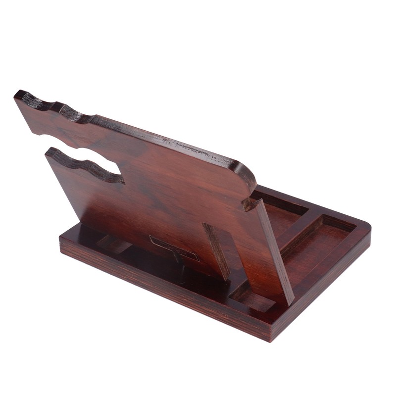 Desktop Storage Bracket Multifunctional Wooden Mobile Phone Base Watch Glasses