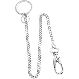 Cadena Para Llaves De Hombre Con Diseño Creativo Larga Y Duradera Para Cinturón Y Jeans Plata Blanca