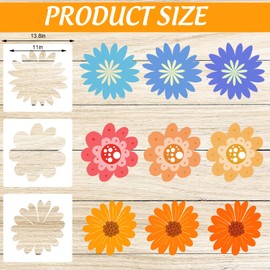 JarThenaAMCS 12Pcs Large Spring Wildflower Stencils Reusable Floral Plastic Drawing Templates for DIY Crafts Painting on Wood Wall Garden Fence