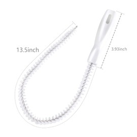 Pufeuoo Flexible Sink Cleaning Brush Pipe Cleaning Brush 45cm Waterpipe Drain Dredge Tool Sink Hair Remover Tool Drain Unblocker Tools for Sink, Bath, Radiator and Bottle