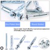 Glarks 30Pcs 5x52MM Heavy Duty Zinc Plated Steel Molly Bolt