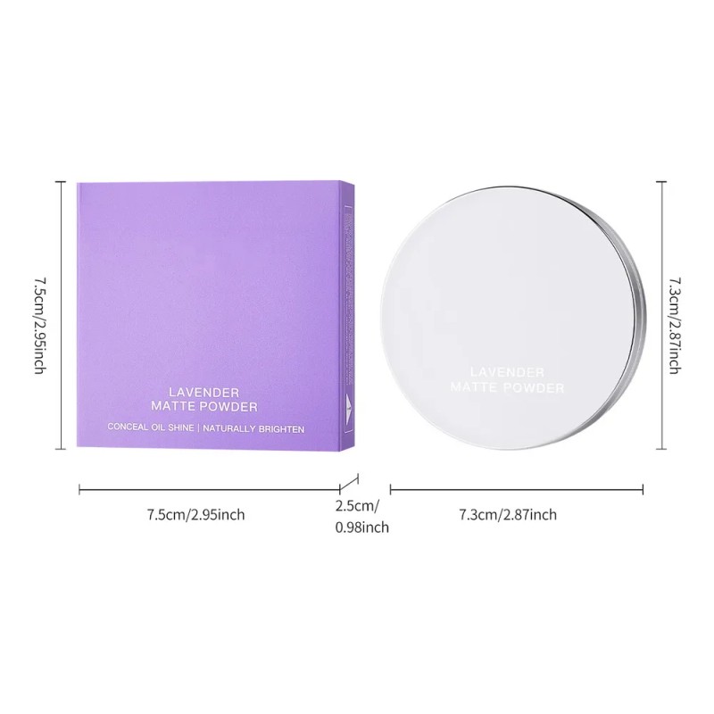 Polvo Mate Morado, Lavender Matte Powder Lavanda