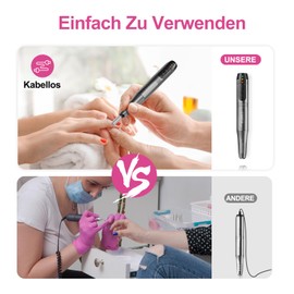 COSLUS Wireless Portable Nail Cutter, 11 in 1 Professional Manicure and Pedicure Set, Nail File for Gel Nails and Acrylic Nails, Nail Shapes, Callus Removal