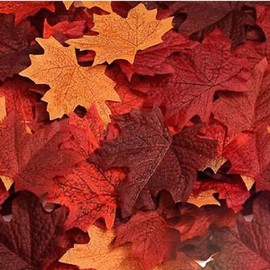 EchoDone 600 Pieces Artificial Maple Leaves Decorations Autumn Fall Leaves for Thanksgiving Autumn Leaf for Wedding Party