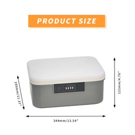 AnRui 4.2 Gallon Lockable Storage Container Bin, Portable Plastic Safe Box with Lock Usable As Item Organizer, Art Craft Or Office File Storage (White&Grey)