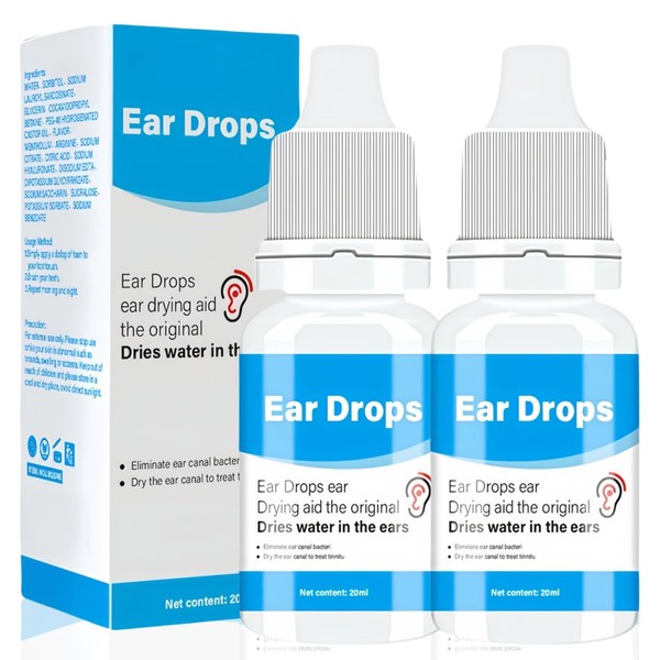 2Pcs Ear Drops for Swimmers’ Ear,All Natural Swimmer's Ear Drops