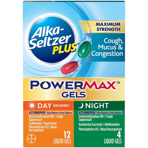 Alka-Seltzer Plus Maximum Strength Cough, Mucus & Congestion, Day +
