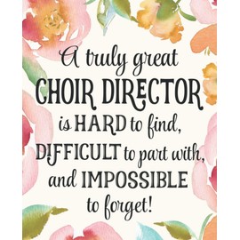 Choir Director Gift: An Appreciation Thank You, Retirement, or Going Away Present for Women Friends, Family or Coworkers