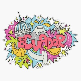 Magnet Trip to Ecuador Magnet Bumper Sticker Car Magnet Flexible Reuseable Magnetic Vinyl 5"