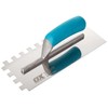 OX Trade Notched Stainless Steel Tiling Trowel - 12mm, Blue/Silver