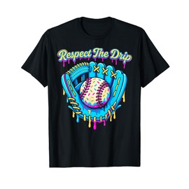 Baseball Drip Boys Ice Cream Drip Glove Sweet Swing Sports T-Shirt