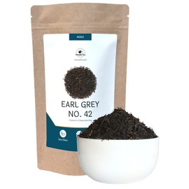 WonderTea Earl Grey No. 42 Black Tea with Natural Bergamot Oil, Loose 100 g | Ceylon and Yunnan | Earl Grey No. 42 Flavoured Black Tea
