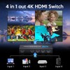 Yuemona HDMI Multiviewer Switch 4x1 Quad Multi-Viewer 4 in 1