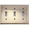 Unlacquered Polished Brass 3 Gang Toggle Light Switch Wall Plate