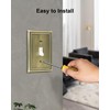 TREEWELL 4-Pack Single Toggle Light Switch Cover Plate, Pearls Decorative