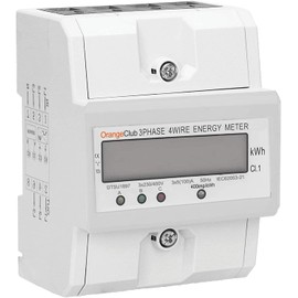 OrangeClub 3 Phase 4P KWh Meter Energy Consumption Digital Electricity Meter with Digital LCD Products 230/400V 5-100A Are Commonly Used in Power Measurement Systems (Style ②)