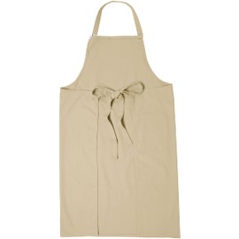 Basic Standard Apron, Long, Stylish, Solid, Simple, Canvas, Durable, 10 oz, Below the Knee, Long Length, 41.7 inches (1060 mm) x Hides Butt, Generous Width 41.7 inches (1060 mm), Women's, Men's, Unisex, Earth Color, Greige