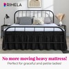 RIMELA Black Bed Skirt King Size 15 Inch Drop Split