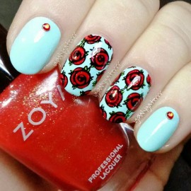 Winstonia Nail Art Stamping Image Plate Wedding Bliss Stamp Polish Disc Romantic