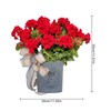 Red Geranium Barrel Wreath Front Door Red Geranium Basket Wreath